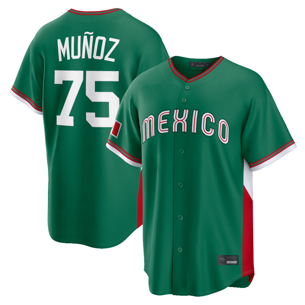 Silnrao S.Mariners #75 Andres Munoz Player Green 2026 World Classic Road Home Limited Stitched Jerseys