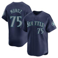 Silnrao S.Mariners #75 Andres Munoz Player Navy Home Limited Stitched Jerseys