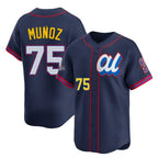 Silnrao S.Mariners #75 Andres Munoz Player Navy Limited American League All-Star Edition Stitched Jerseys
