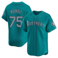 Silnrao S.Mariners #75 Andres Munoz Player Teal Home Limited Stitched Jerseys
