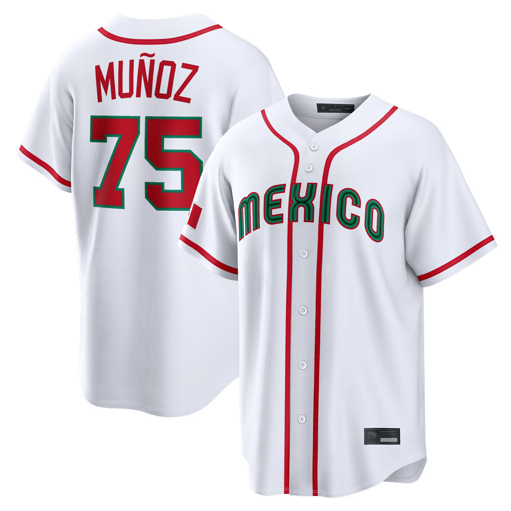 Silnrao S.Mariners #75 Andres Munoz Player White 2026 World Classic Home Limited Stitched Jerseys