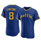 Silnrao S.Mariners #8 Dominic Canzone Player Royal City Connect Home Limited Elite Stitched Jerseys