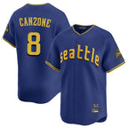 Silnrao S.Mariners #8 Dominic Canzone Player Royal City Connect Home Limited Stitched Jerseys