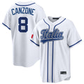 Silnrao S.Mariners #8 Dominic Canzone Player White Italy 2026 World Classic Home Game Stitched Jerseys