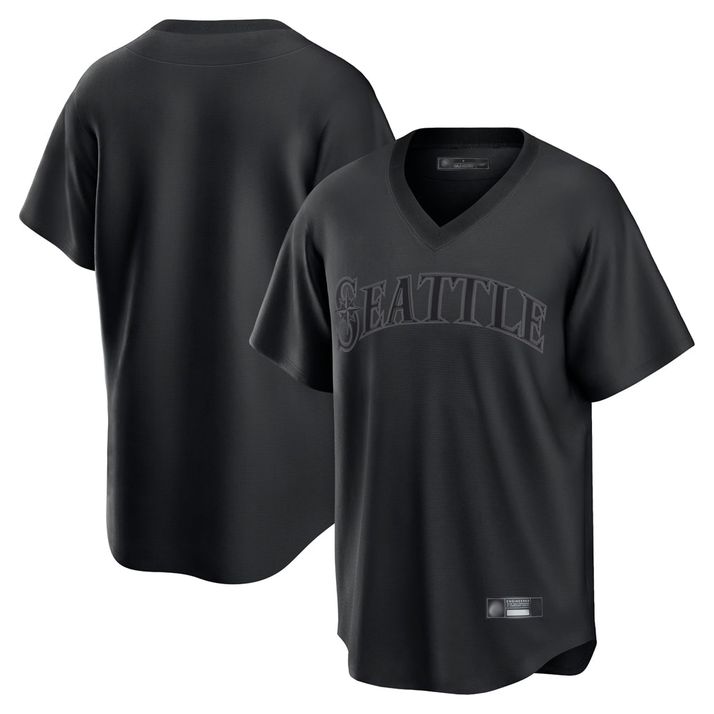 Silnrao S.Mariners ## Mariners Blank Player Black Replica Fashion T-shirt Stitched Jerseys