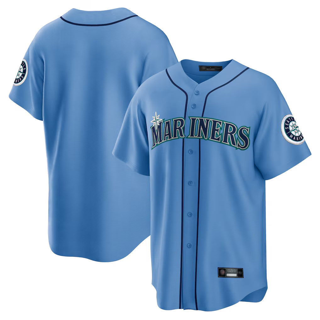 Silnrao S.Mariners ## Mariners Blank Player Light Blue Home Limited Stitched Jerseys