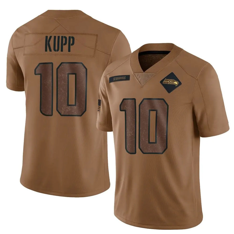 Silnrao S.Seahawks #10 Cooper Kupp Player Brown Salute To Service Limited Stitched Jerseys