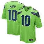 Silnrao S.Seahawks #10 Cooper Kupp Player Green Game Replica Stitched Jerseys