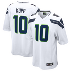 Silnrao S.Seahawks #10 Cooper Kupp Player White Replica Game Stitched Jerseys
