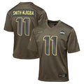 Silnrao S.Seahawks #11 Jaxon Smith-Njigba Player Olive Salute to Service Game Stitched Jerseys