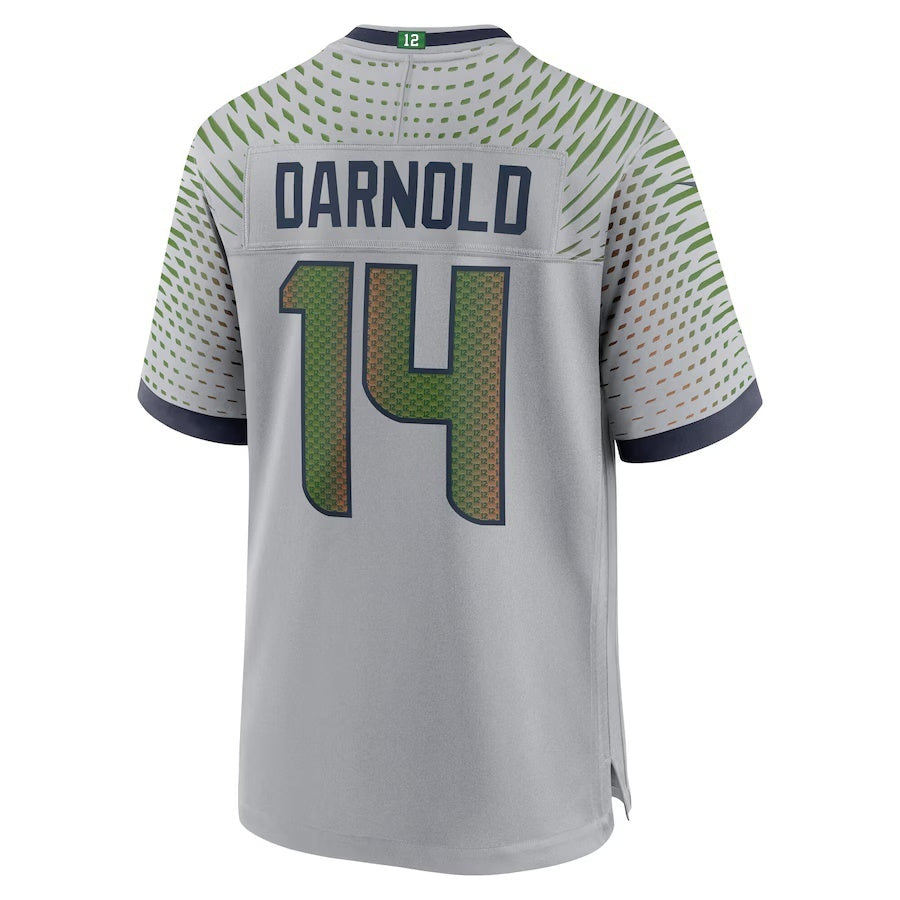 Silnrao S.Seahawks #14 Sam Darnold 2025 Rivalries Collection Game Jersey - Wolf Gray Stitched Jerseys
