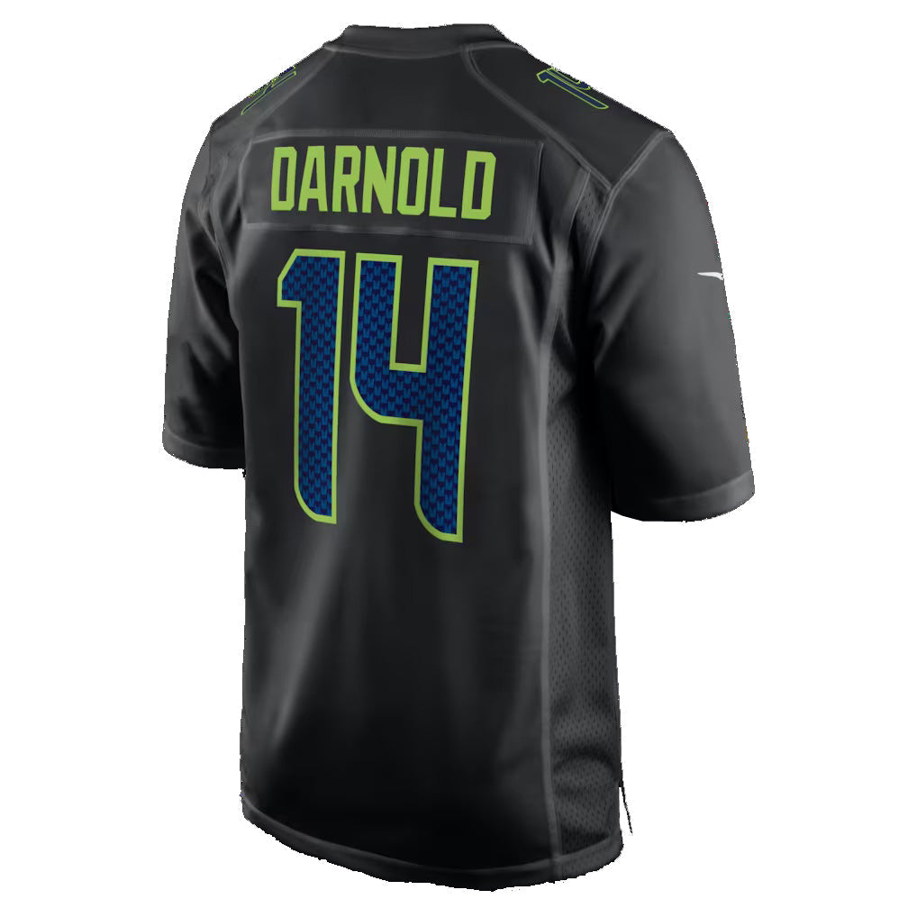 Silnrao S.Seahawks #14 Sam Darnold Black Fashion Game Stitched Jerseys