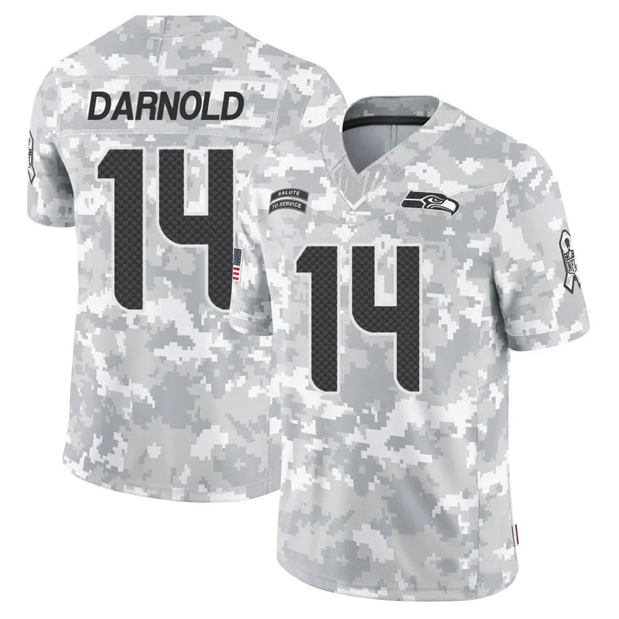 Silnrao S.Seahawks #14 Sam Darnold Player Arctic Camo Salute to Service Limited Football Jerseys