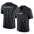 Silnrao S.Seahawks #14 Sam Darnold Player Black RFLCTV Limited Football Jerseys