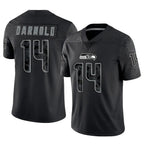 Silnrao S.Seahawks #14 Sam Darnold Player Black RFLCTV Limited Football Jerseys