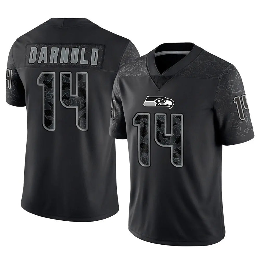 Silnrao S.Seahawks #14 Sam Darnold Player Black RFLCTV Limited Football Jerseys