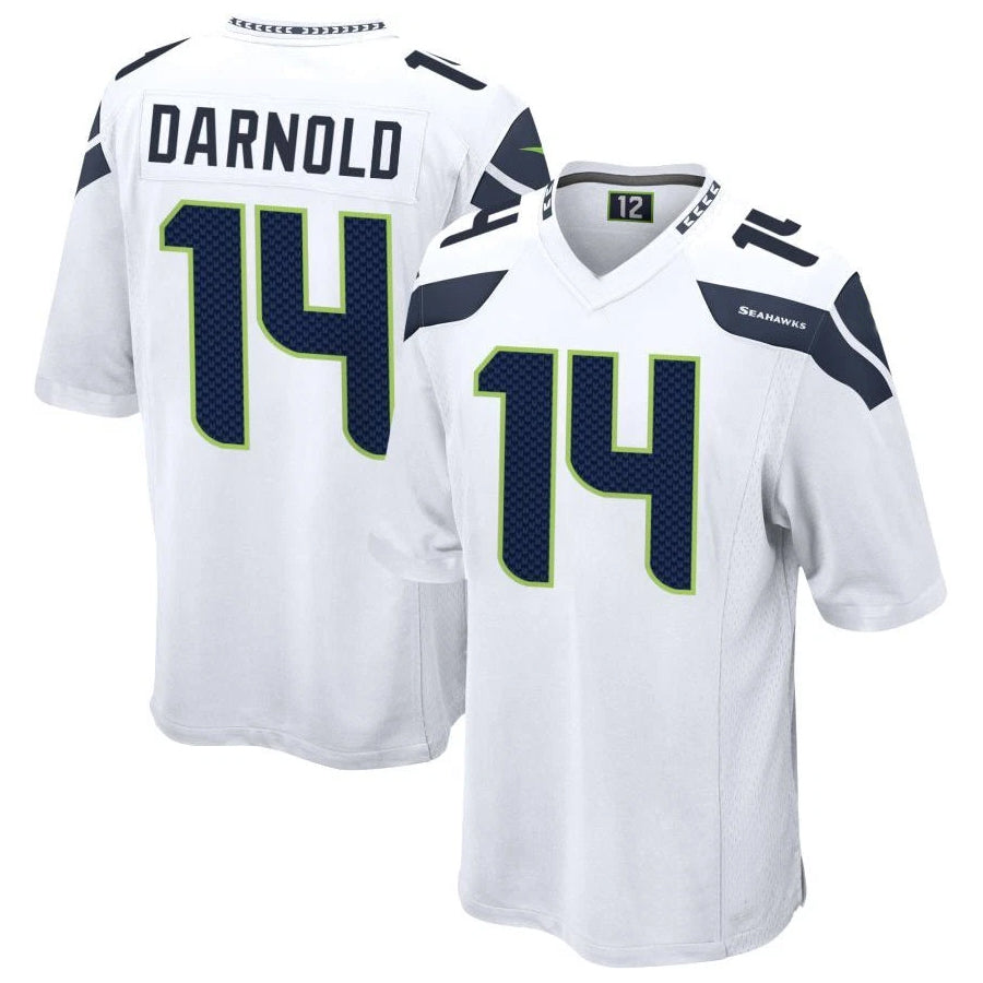 Silnrao S.Seahawks #14 Sam Darnold Player White Home Game Football Jerseys