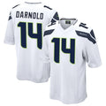 Silnrao S.Seahawks #14 Sam Darnold Player White Home Game Football Jerseys