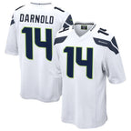 Silnrao S.Seahawks #14 Sam Darnold Player White Home Game Football Jerseys