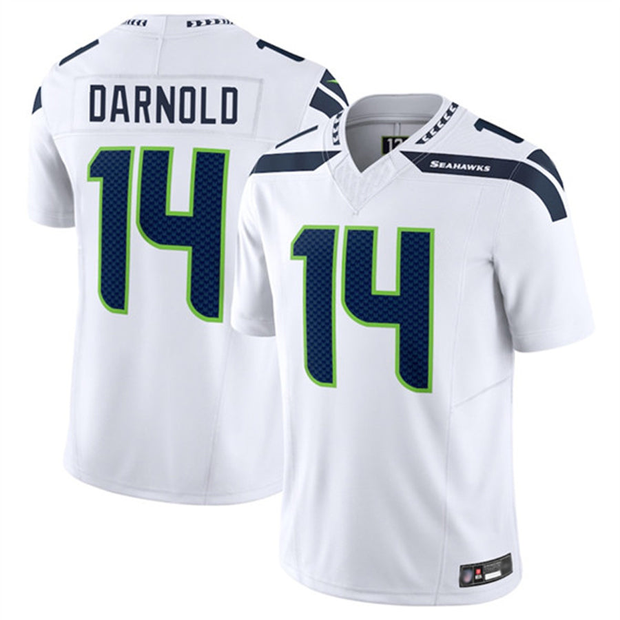 Silnrao S.Seahawks #14 Sam Darnold Player White Vapor F.U.S.E. Limited Football Jerseys