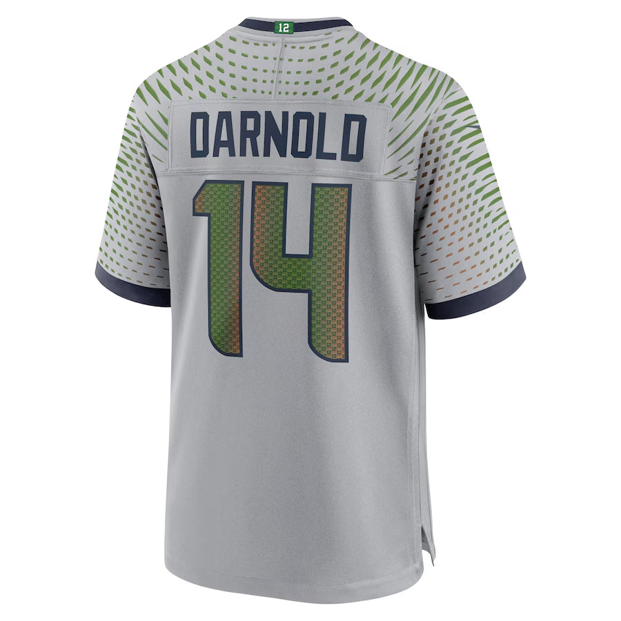 Silnrao S.Seahawks #14 Sam Darnold Player Wolf Gray Rivalries Collection Game Football Jerseys
