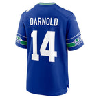 Silnrao S.Seahawks #14 Sam Darnold Royal Alternate 2 50th Season Game Stitched Jerseys