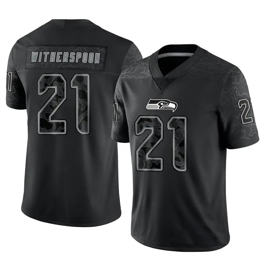 Silnrao S.Seahawks #21 Devon Witherspoon Player Black RFLCTV Limited Stitched Jerseys