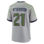 Silnrao S.Seahawks #21 Devon Witherspoon Player Gray Rivalries Collection Game Stitched Jerseys