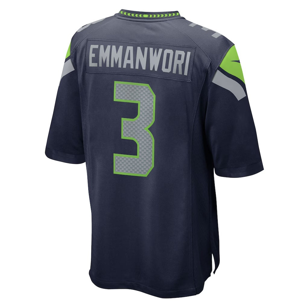 Silnrao S.Seahawks #3 Nick Emmanwori College Navy Team Game Stitched Jerseys
