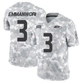 Silnrao S.Seahawks #3 Nick Emmanwori Player Arctic Camo Salute to Service Limited Football Jerseys