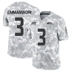 Silnrao S.Seahawks #3 Nick Emmanwori Player Arctic Camo Salute to Service Limited Football Jerseys