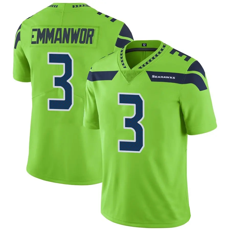 Silnrao S.Seahawks #3 Nick Emmanwori Player Green Vapor Limited Football Jerseys