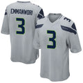 Silnrao S.Seahawks #3 Nick Emmanwori Player Grey Game Football Jerseys