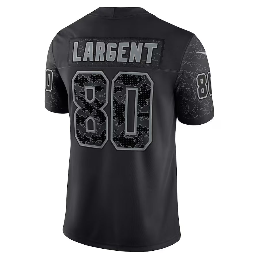 Silnrao S.Seahawks #80 Steve Largent Player Black RFLCTV Limited Stitched Jerseys