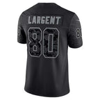 Silnrao S.Seahawks #80 Steve Largent Player Black RFLCTV Limited Stitched Jerseys