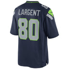 Silnrao S.Seahawks #80 Steve Largent Player Navy Home Game Stitched Jerseys