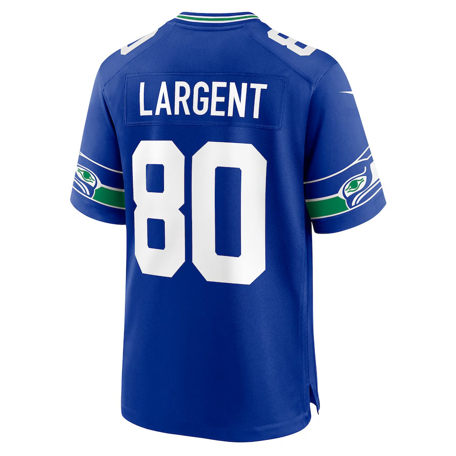 Silnrao S.Seahawks #80 Steve Largent Player Royal Game Stitched Jerseys