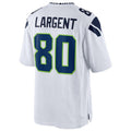 Silnrao S.Seahawks #80 Steve Largent Player White Home Game Stitched Jerseys