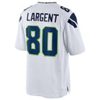 Silnrao S.Seahawks #80 Steve Largent Player White Home Game Stitched Jerseys