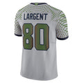 Silnrao S.Seahawks #80 Steve Largent Player Wolf Gray Rivalries Collection Limited Stitched Jerseys