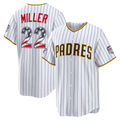 Silnrao SD.Padres #22 Mason Miller White 2026 All-Star Edition Stars & Stripes Stadium Jerseys