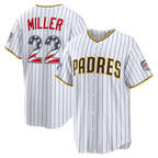 Silnrao SD.Padres #22 Mason Miller White 2026 All-Star Edition Stars & Stripes Stadium Jerseys