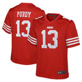 Silnrao SF.49ers Home Game Football Jerseys - Scarlet - #13 Brock Purdy Player Stitched Jerseys