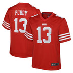 Silnrao SF.49ers Home Game Football Jerseys - Scarlet - #13 Brock Purdy Player Stitched Jerseys
