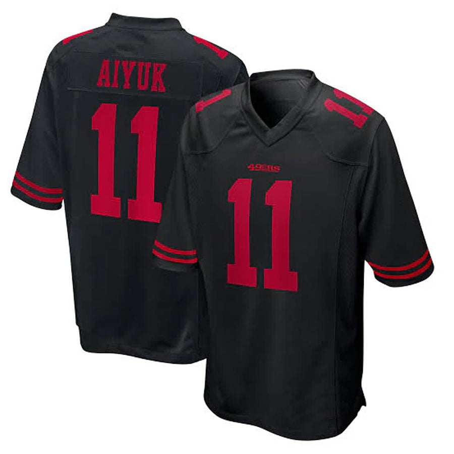 Silnrao SF.49ers #11 Brandon Aiyuk Player Black Stitched Jerseys