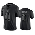 Silnrao SF.49ers #11 Brandon Aiyuk Player Black RFLCTV Limited Stitched Jerseys