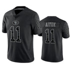 Silnrao SF.49ers #11 Brandon Aiyuk Player Black RFLCTV Limited Stitched Jerseys