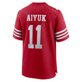 Silnrao SF.49ers #11 Brandon Aiyuk Scarlet Game Player Stitched Jerseys