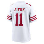 Silnrao SF.49ers #11 Brandon Aiyuk White Game Stitched Jerseys