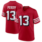 Silnrao SF.49ers #13 Brock Purdy Player Scarlet Alternate Game Stitched Jerseys